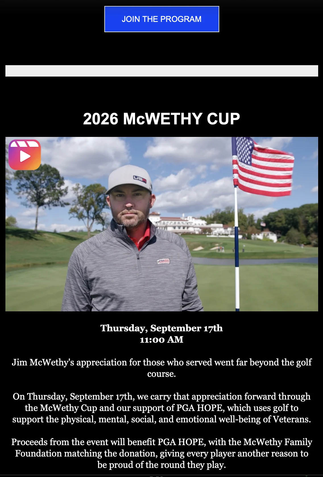 McWethy Cup community event promotion