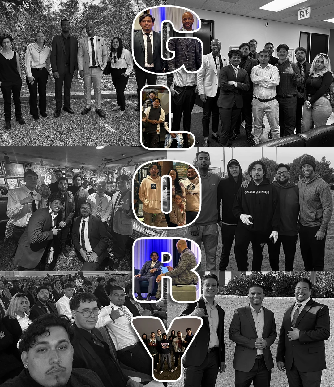 Glory team collage social media design