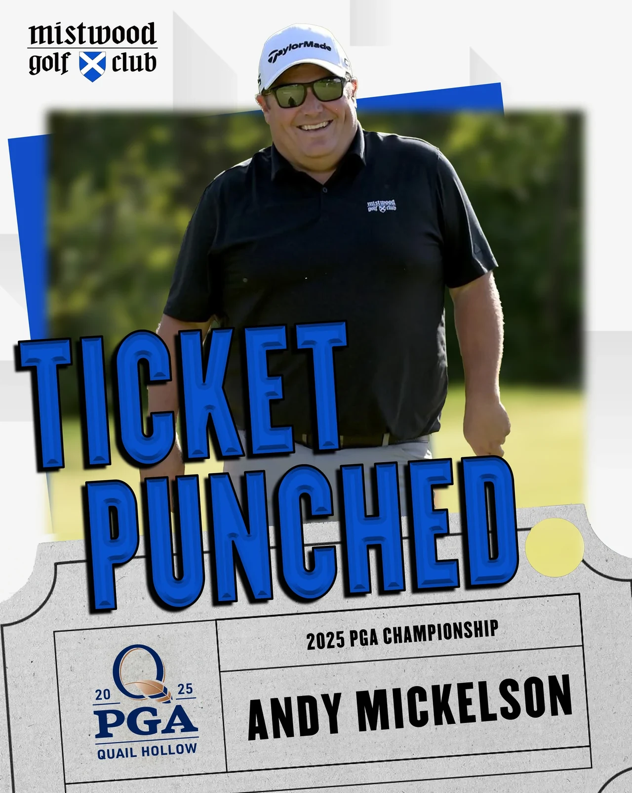 Mistwood Golf Club Ticket Punched PGA Championship graphic