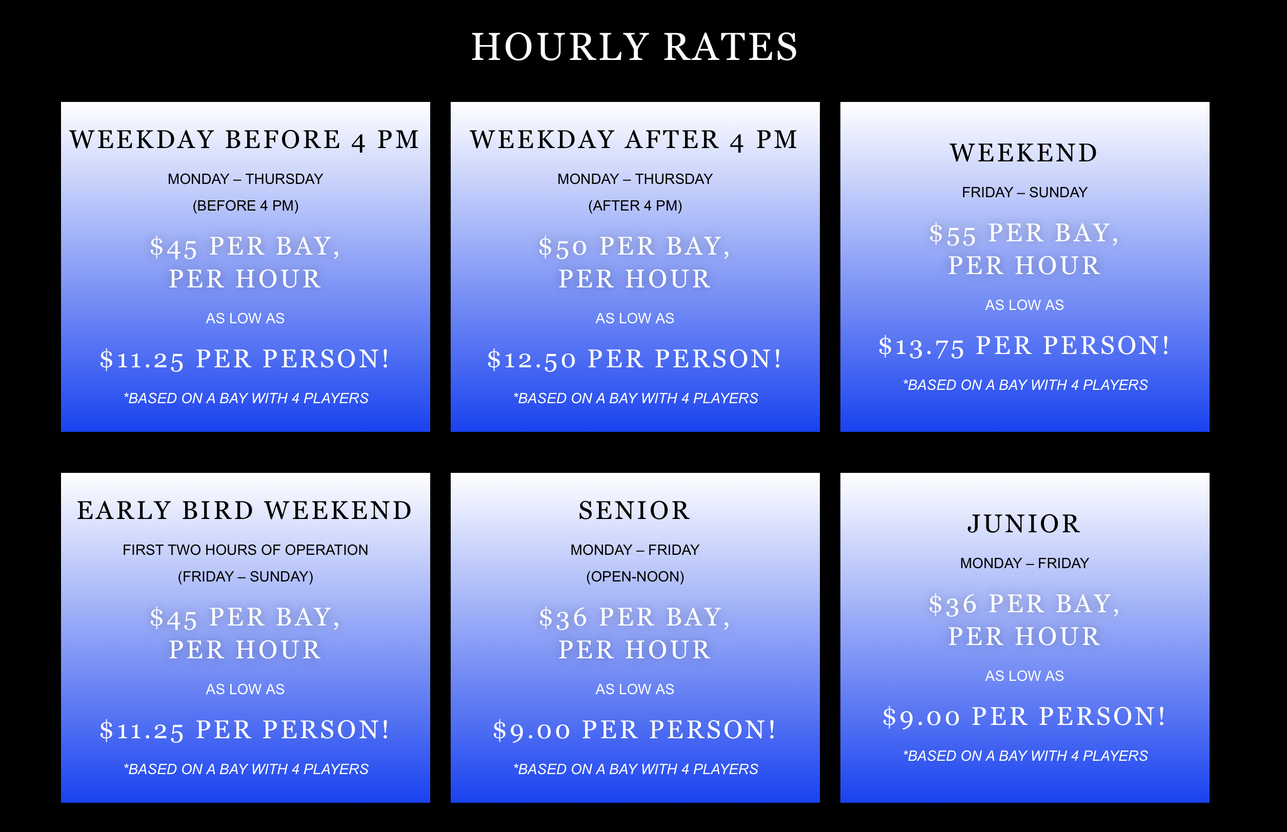 Mistwood Golf Dome — Rates and Hours